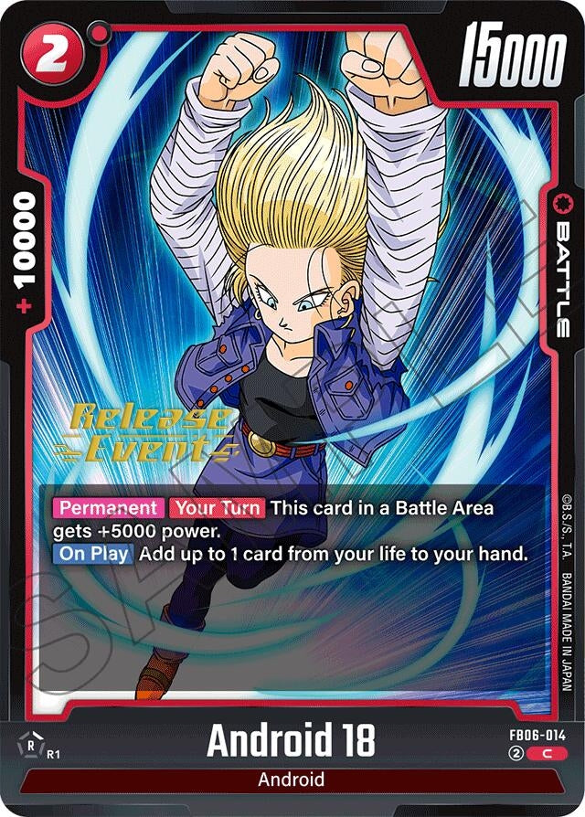 Image for Android 18 - FB06-014 (FB06-014) [Rivals Clash Release Event Cards] - Dragon Ball Super: Fusion World