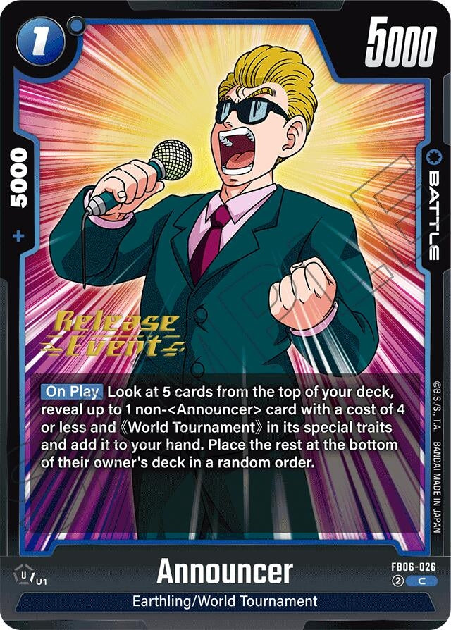 Image for Announcer (FB06-026) [Rivals Clash Release Event Cards] - Dragon Ball Super: Fusion World