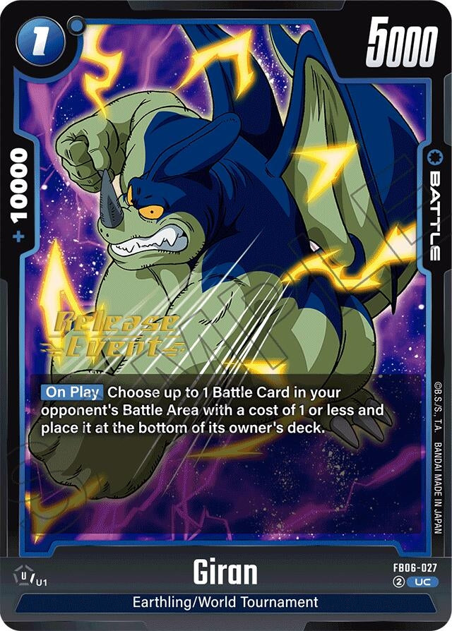 Image for Giran (FB06-027) [Rivals Clash Release Event Cards] - Dragon Ball Super: Fusion World