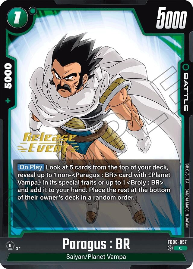 Image for Paragus : BR - FB06-057 (FB06-057) [Rivals Clash Release Event Cards] - Dragon Ball Super: Fusion World