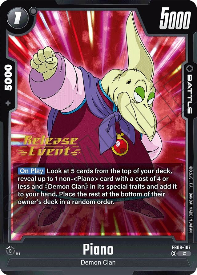 Image for Piano - FB06-107 (FB06-107) [Rivals Clash Release Event Cards] - Dragon Ball Super: Fusion World