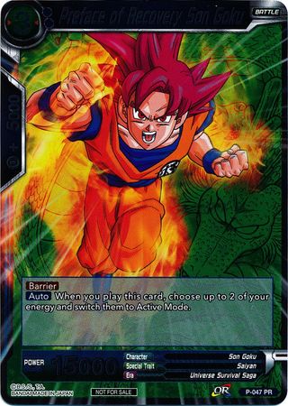 Preface of Recovery Son Goku (Event Pack 2 - 2018) (P-047_PR) [Promotion Cards] | Red Riot Games CA