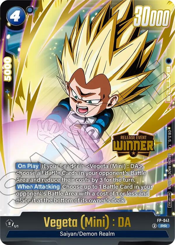 Image for Vegeta (Mini) - FP-041 (Release Event Winner) (FP-041) [Rivals Clash Release Event Cards] - Dragon Ball Super: Fusion World