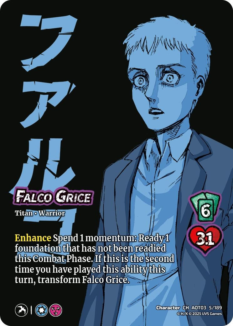Image for Falco Grice // Jaw Titan, Flying Form (5/189) (AOT03) - UniVersus