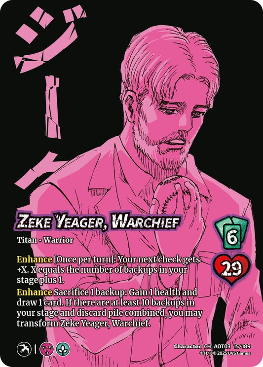 Image for Zeke Yeager, Warchief // Beast Titan, Finale (15/189) (AOT03) - UniVersus