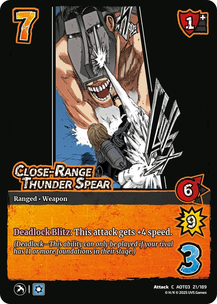 Image for Close-Range Thunder Spear (21/189) (AOT03) - UniVersus