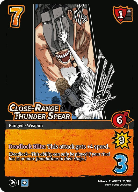 Image for Close-Range Thunder Spear (21/189) (AOT03) - UniVersus