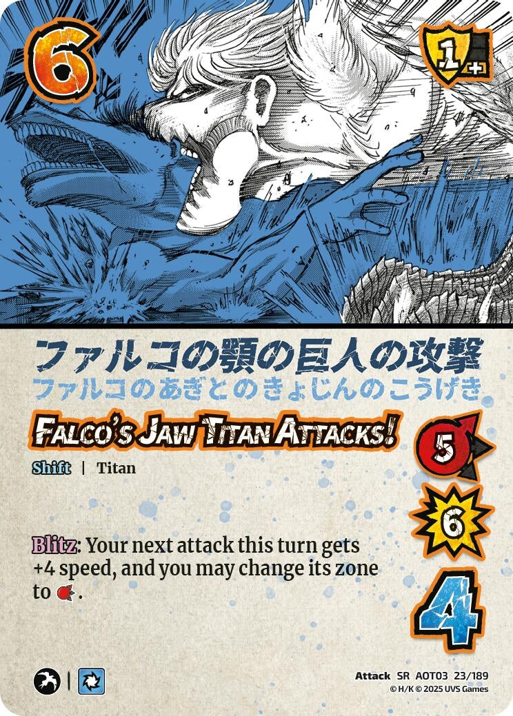 Image for Falco's Jaw Titan Attacks! // Falco's Jaw Titan (23/189) (AOT03) - UniVersus