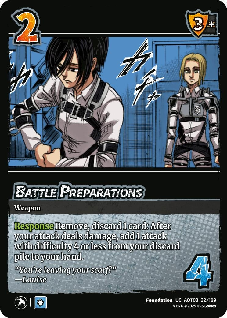 Image for Battle Preparations (32/189) (AOT03) - UniVersus