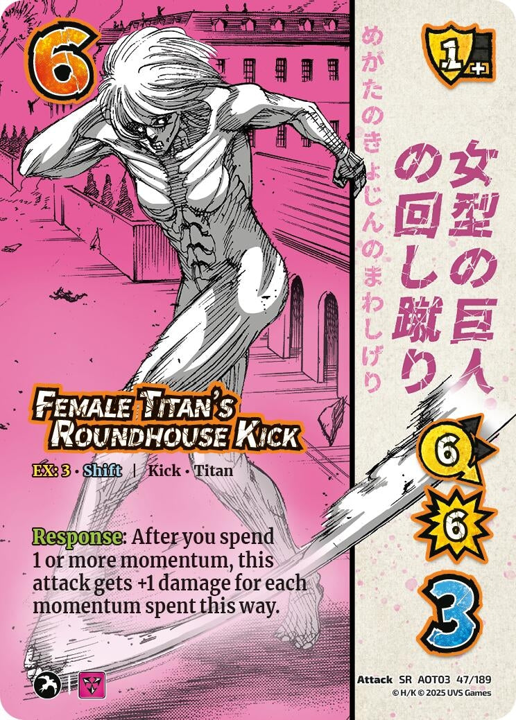 Image for Female Titan's Roundhouse Kick // Annie's Contemplations (47/189) (AOT03) - UniVersus