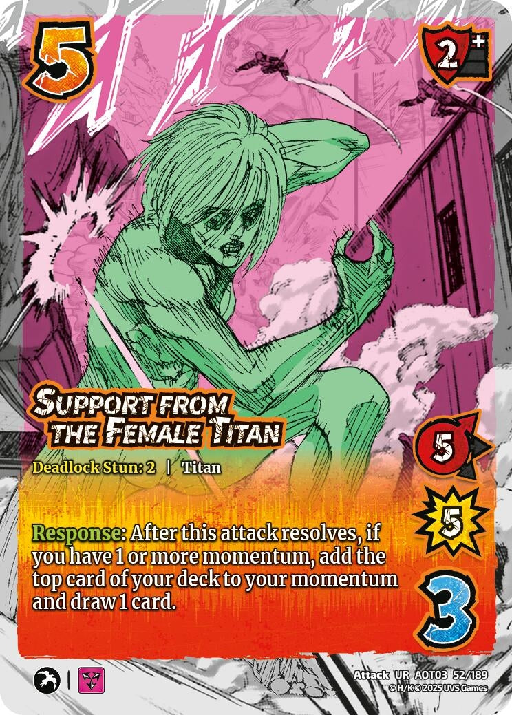 Image for Support from the Female Titan (52/189) (AOT03) - UniVersus