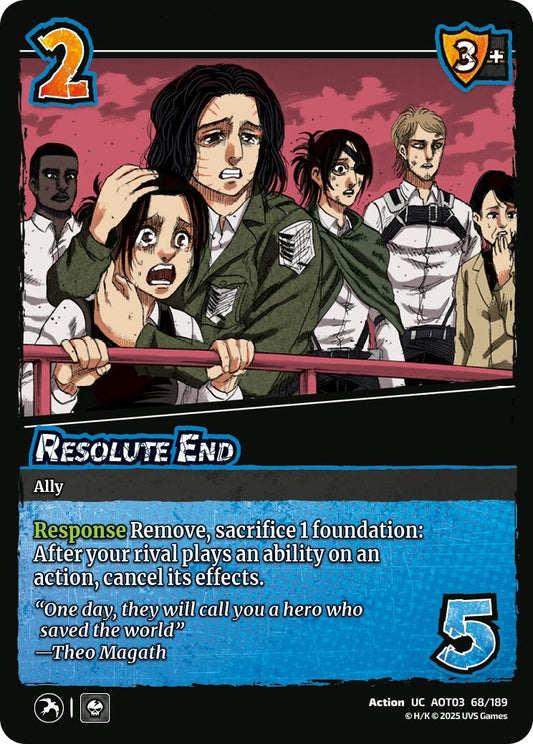 Image for Resolute End (68/189) (AOT03) - UniVersus