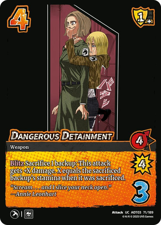 Image for Dangerous Detainment (71/189) (AOT03) - UniVersus
