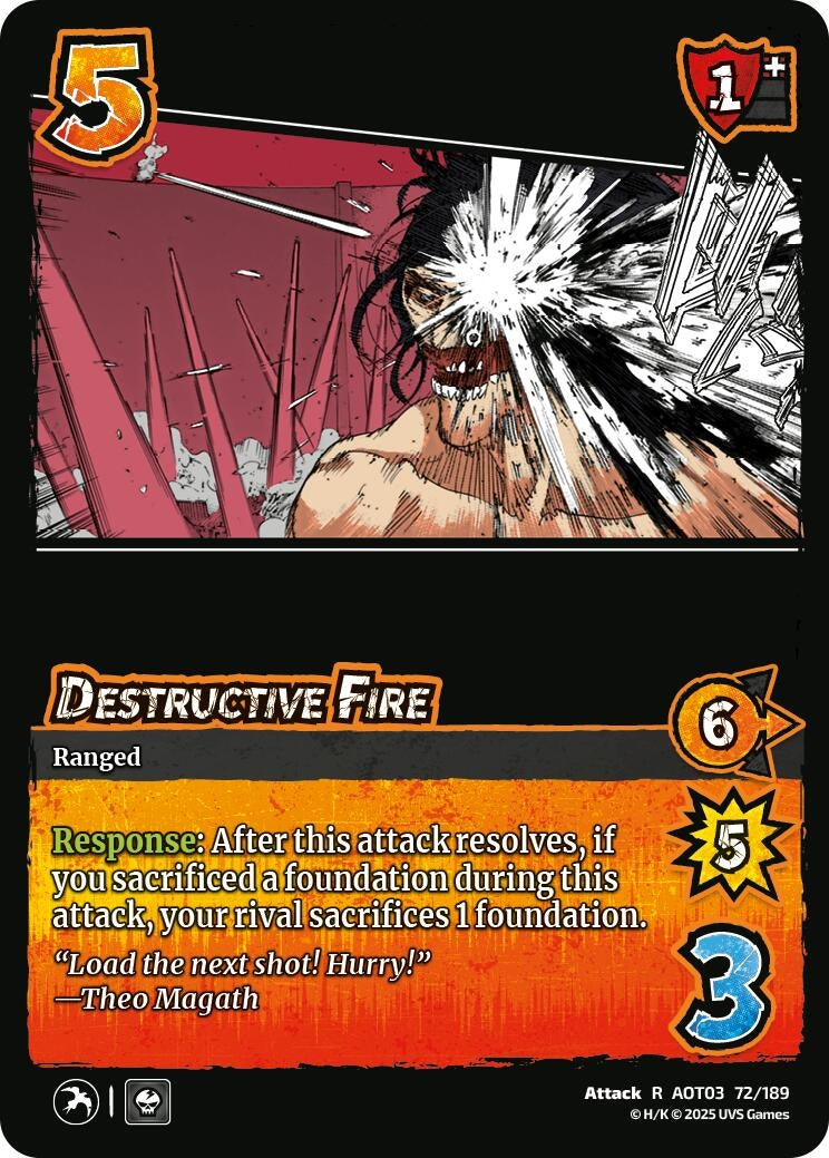 Image for Destructive Fire (72/189) (AOT03) - UniVersus