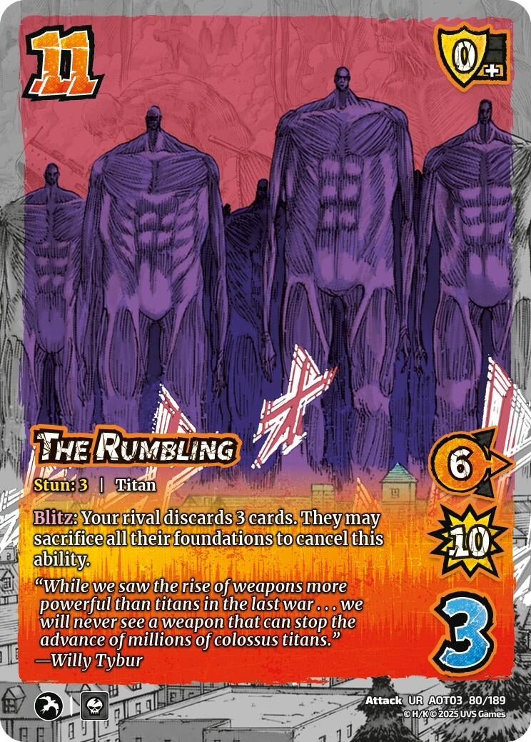 Image for The Rumbling (80/189) (AOT03) - UniVersus