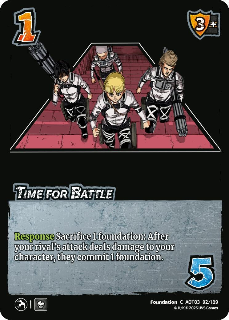 Image for Time for Battle (92/189) (AOT03) - UniVersus