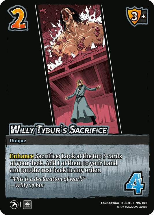Image for Willy Tybur's Sacrifice (94/189) (AOT03) - UniVersus
