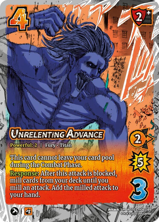 Image for Unrelenting Advance (108/189) (AOT03) - UniVersus