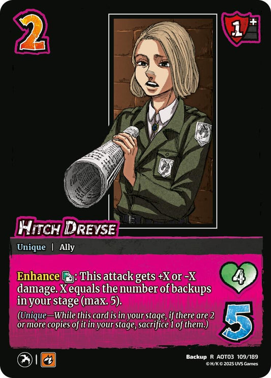 Image for Hitch Dreyse (109/189) (AOT03) - UniVersus