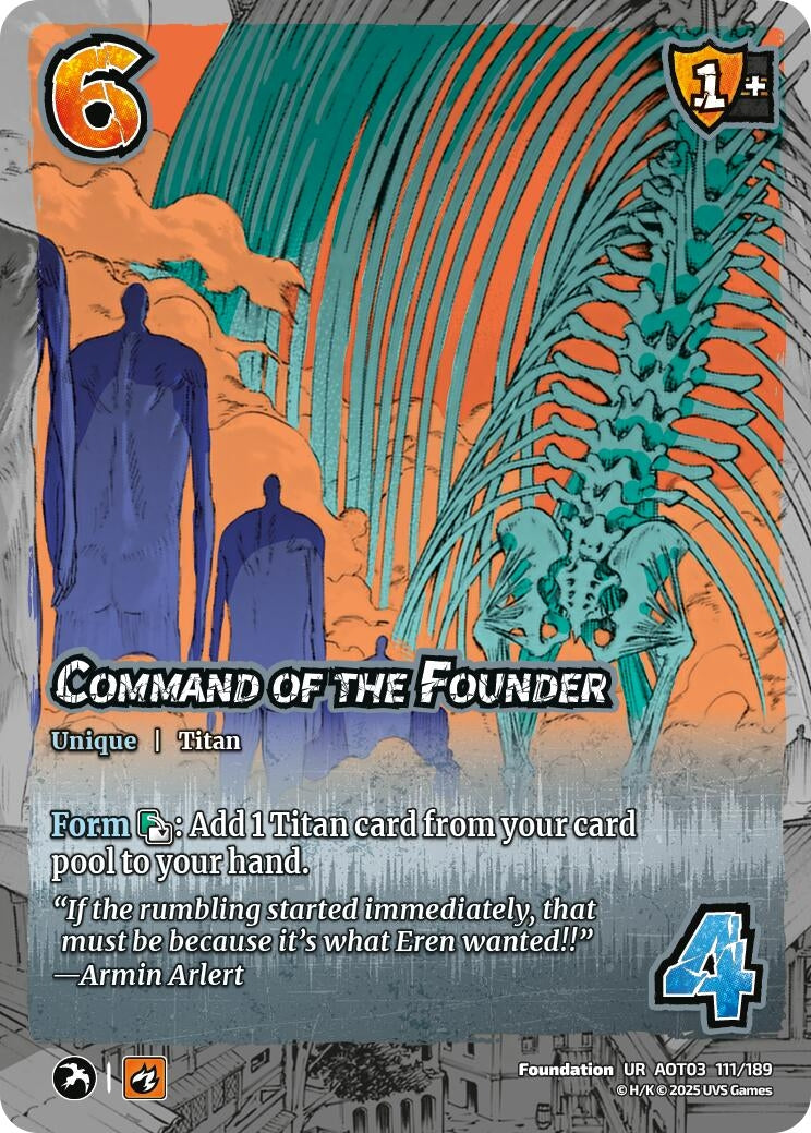 Image for Command of the Founder (111/189) (AOT03) - UniVersus