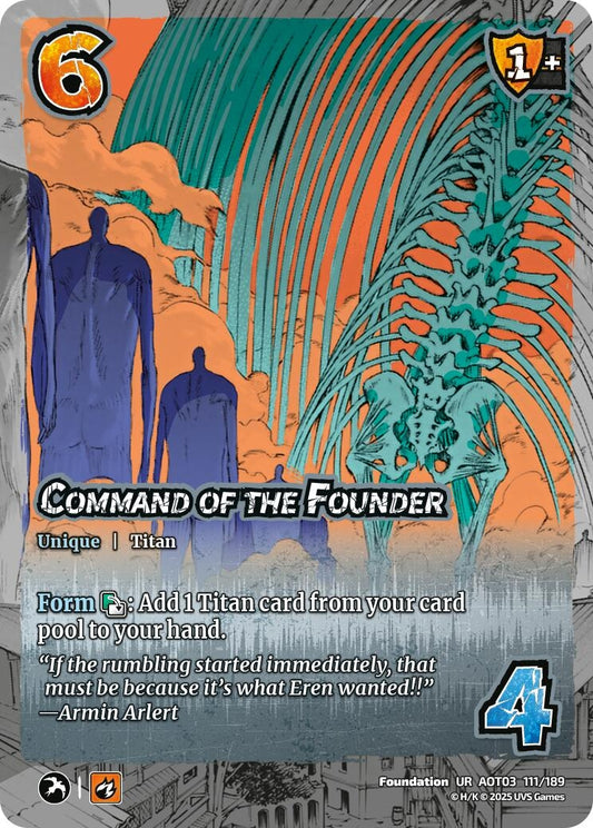 Image for Command of the Founder (111/189) (AOT03) - UniVersus