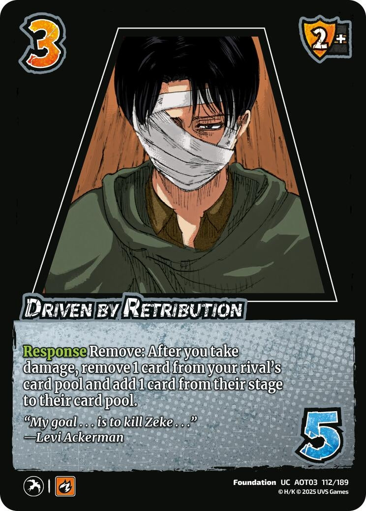 Image for Driven by Retribution (112/189) (AOT03) - UniVersus