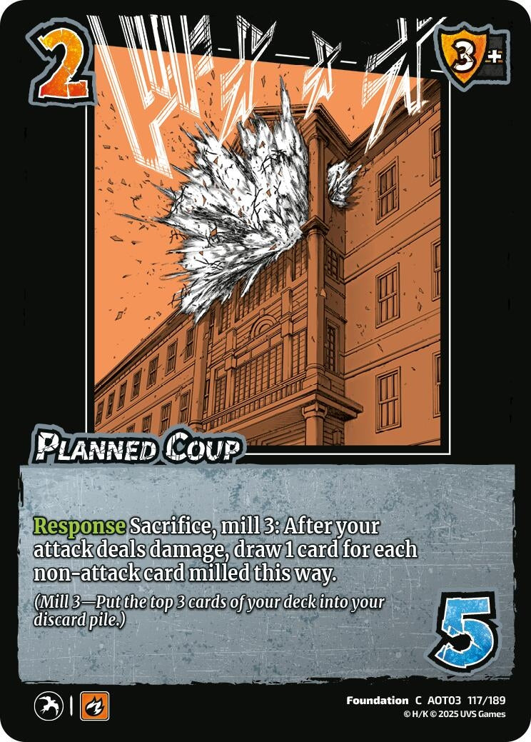Image for Planned Coup (117/189) (AOT03) - UniVersus