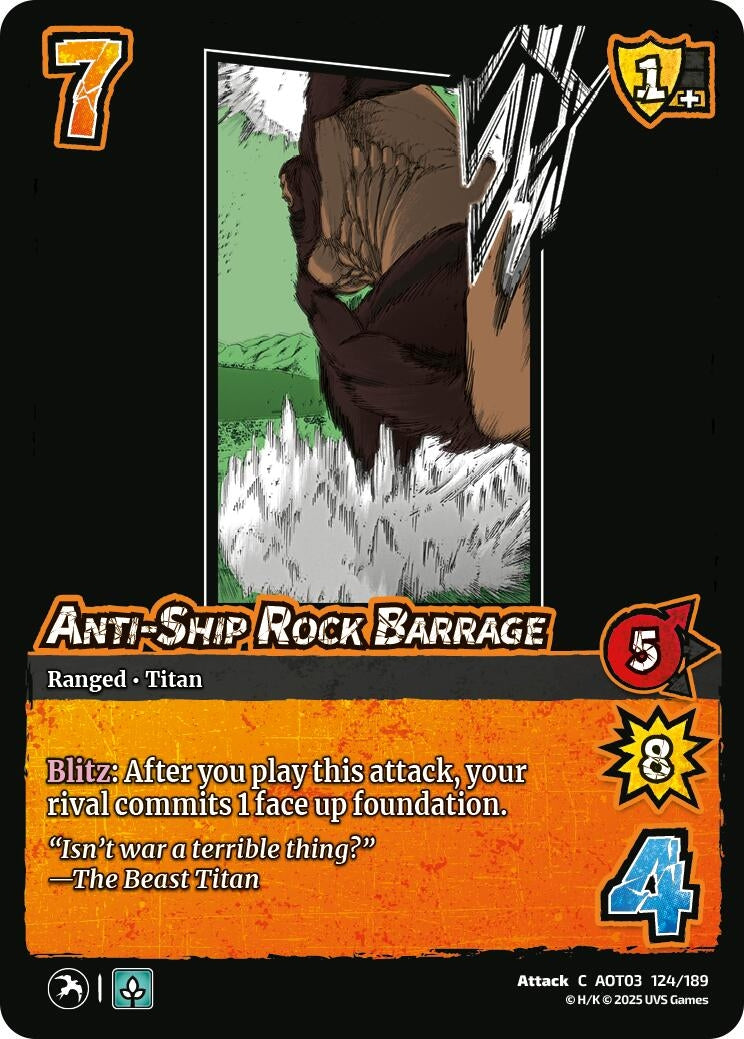 Image for Anti-Ship Rock Barrage (124/189) (AOT03) - UniVersus