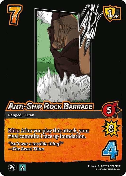 Image for Anti-Ship Rock Barrage (124/189) (AOT03) - UniVersus
