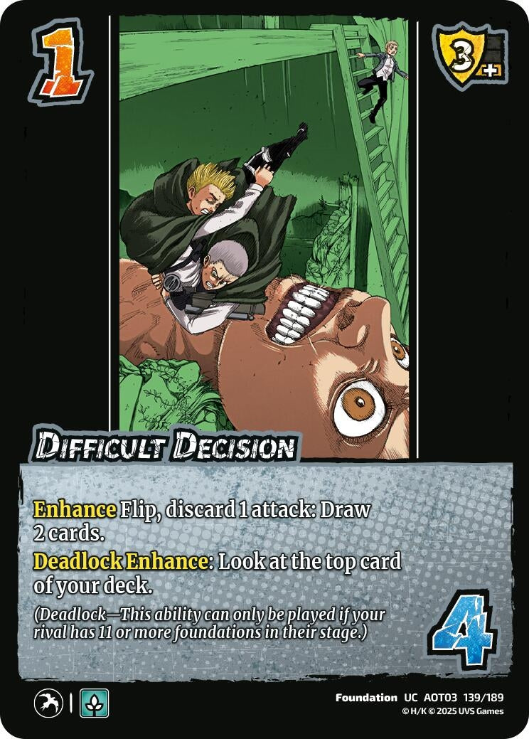 Image for Difficult Decision (139/189) (AOT03) - UniVersus
