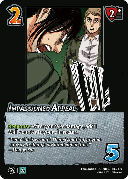Image for Impassioned Appeal (143/189) (AOT03) - UniVersus