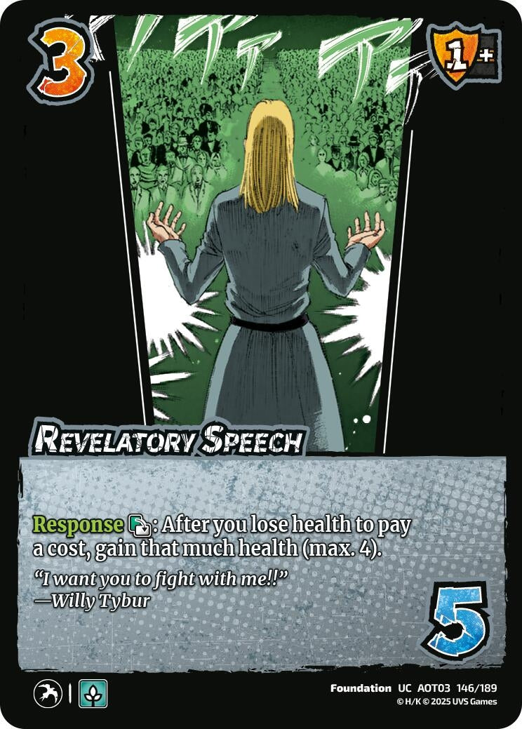 Image for Revelatory Speech (146/189) (AOT03) - UniVersus