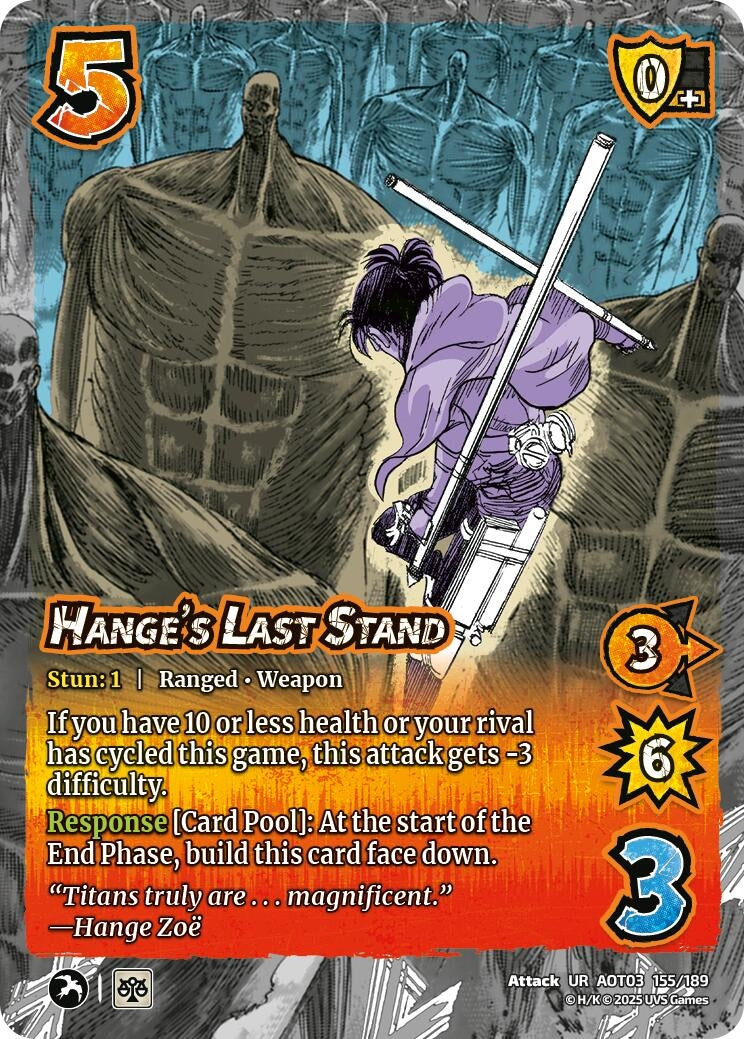 Image for Hange's Last Stand (155/189) (AOT03) - UniVersus