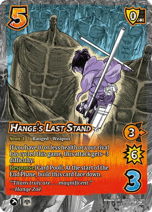 Image for Hange's Last Stand (155/189) (AOT03) - UniVersus