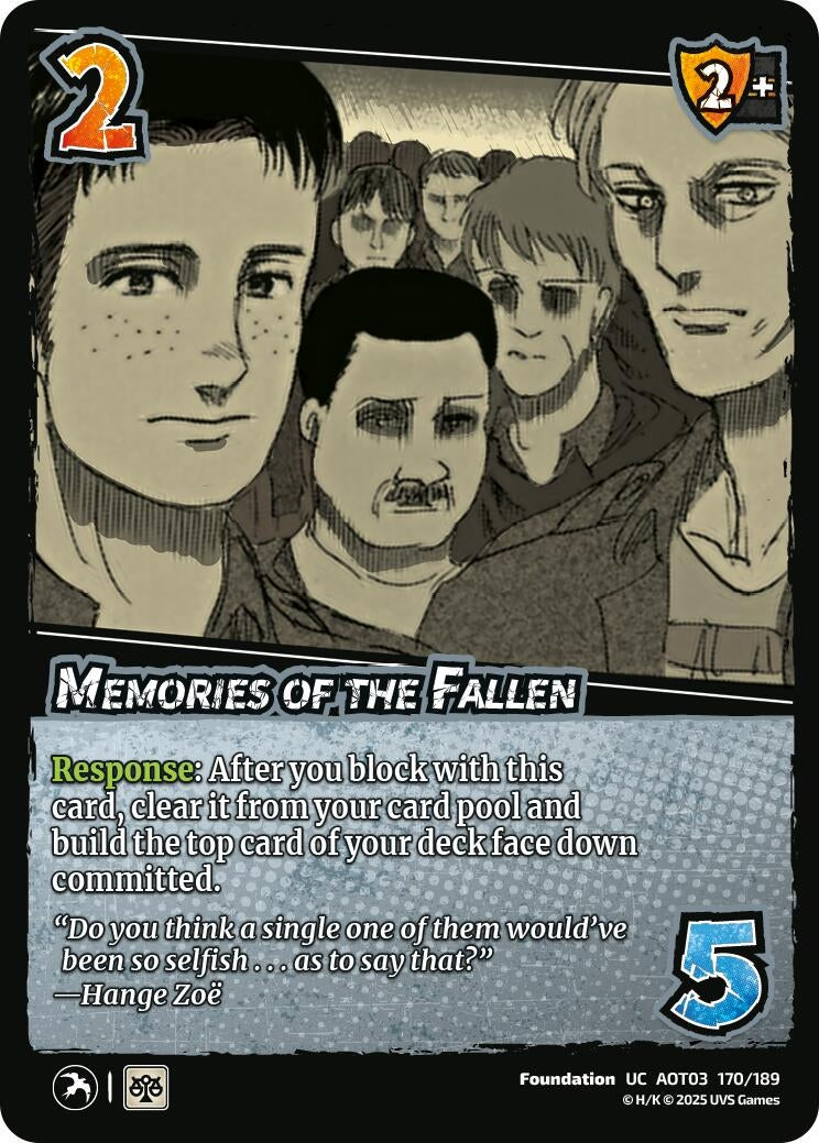 Image for Memories of the Fallen (170/189) (AOT03) - UniVersus