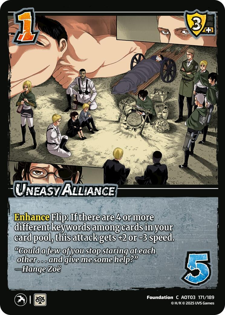 Image for Uneasy Alliance (171/189) (AOT03) - UniVersus