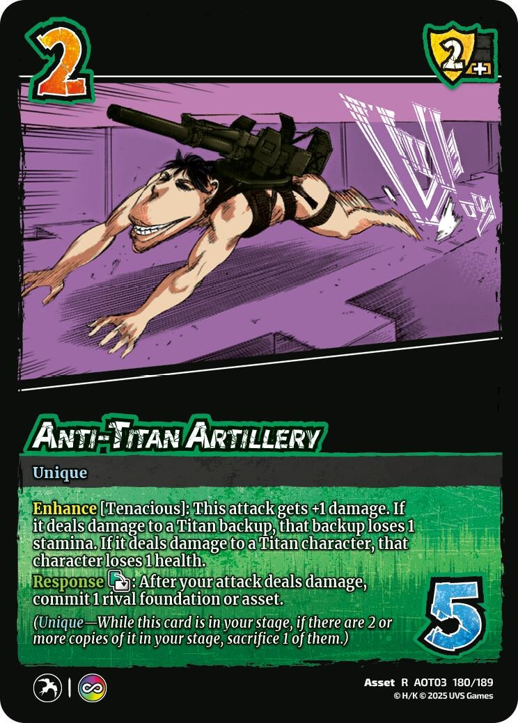 Image for Anti-Titan Artillery (180/189) (AOT03) - UniVersus