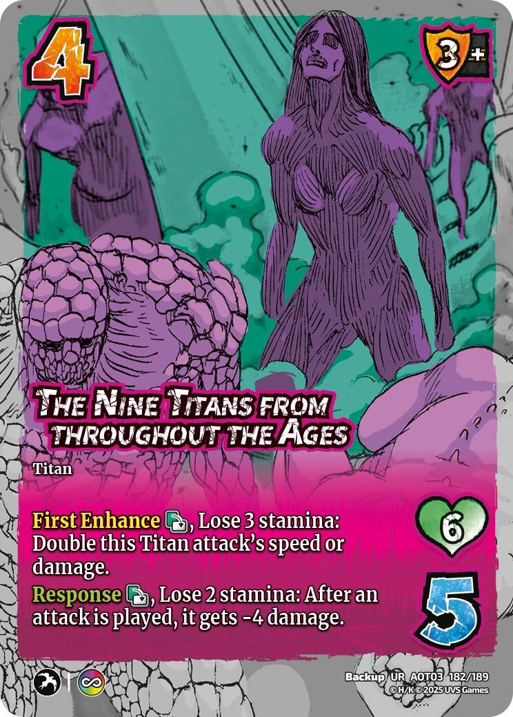 Image for The Nine Titans from throughout the Ages (182/189) (AOT03) - UniVersus