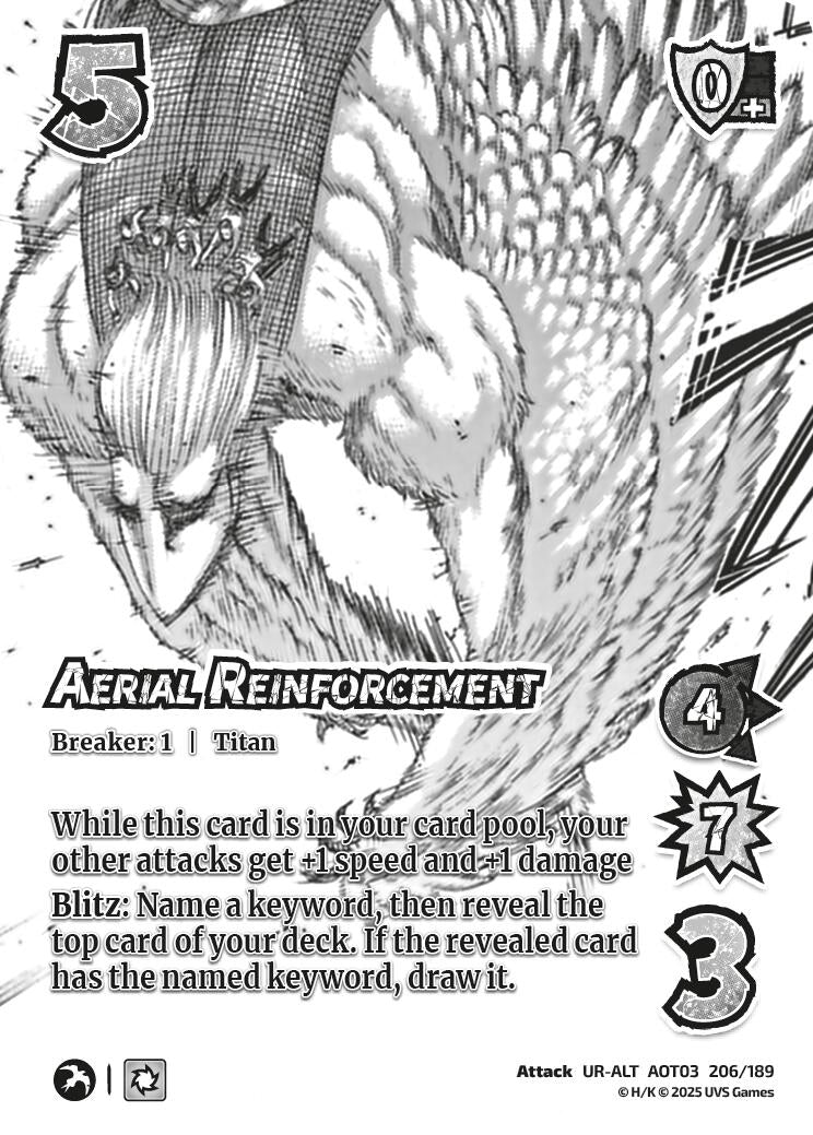 Image for Aerial Reinforcement (Alternate Art) (206/189) (AOT03) - UniVersus