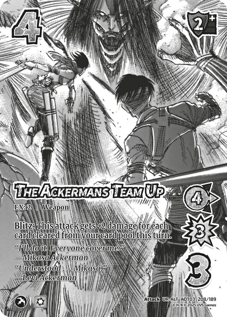 Image for The Ackermans Team Up (Alternate Art) (208/189) (AOT03) - UniVersus