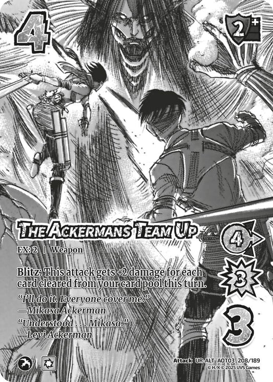 Image for The Ackermans Team Up (Alternate Art) (208/189) (AOT03) - UniVersus