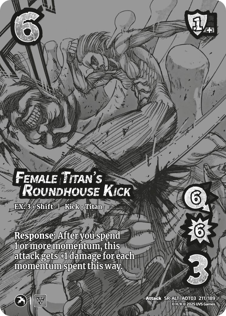 Image for Female Titan's Roundhouse Kick // Annie's Contemplations (Alternate Art) (211/189) (AOT03) - UniVersus