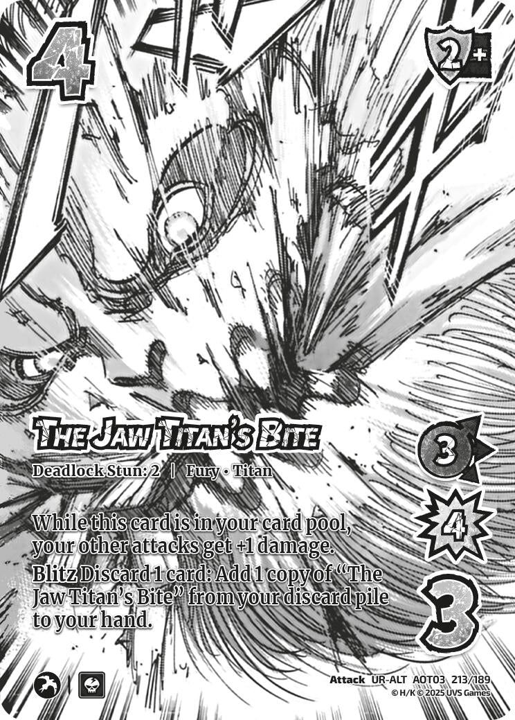 Image for The Jaw Titan's Bite (Alternate Art) (213/189) (AOT03) - UniVersus