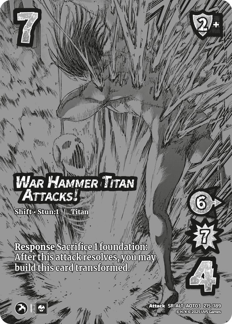 Image for War Hammer Titan Attacks! // The War Hammer Titan (Alternate Art) (215/189) (AOT03) - UniVersus