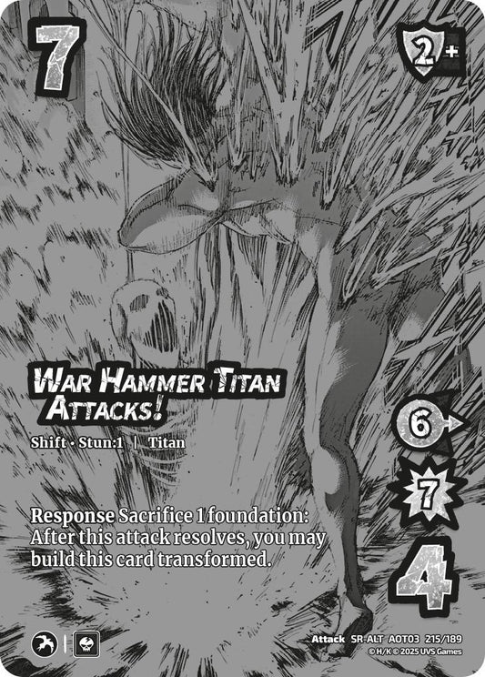 Image for War Hammer Titan Attacks! // The War Hammer Titan (Alternate Art) (215/189) (AOT03) - UniVersus