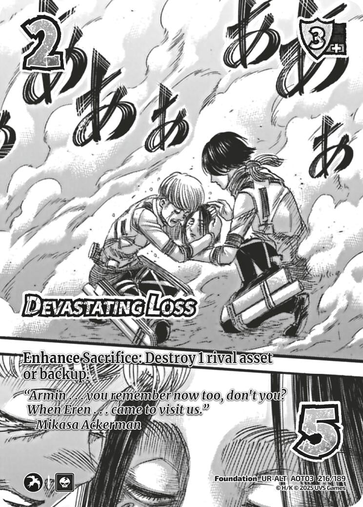 Image for Devastating Loss (Alternate Art) (216/189) (AOT03) - UniVersus