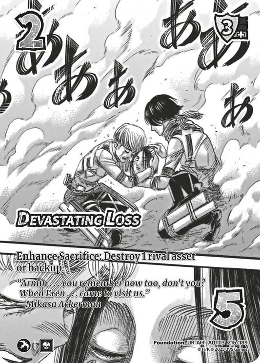 Image for Devastating Loss (Alternate Art) (216/189) (AOT03) - UniVersus