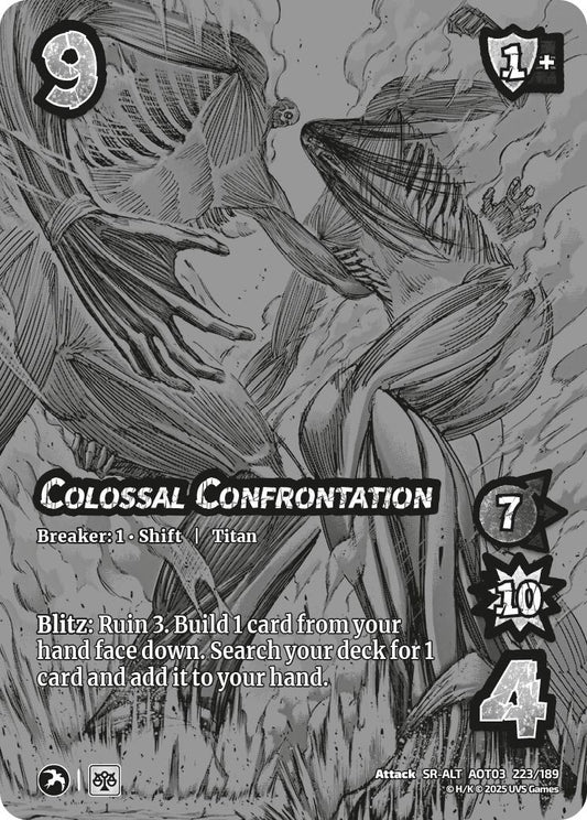 Image for Colossal Confrontation // Seeking Relief  (Alternate Art) (223/189) (AOT03) - UniVersus