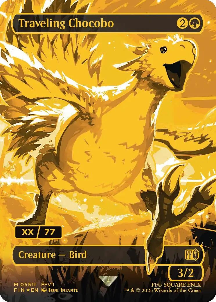 Image for Traveling Chocobo (Borderless) (Serial Numbered) (511f) (FINAL FANTASY) - Magic: The Gathering