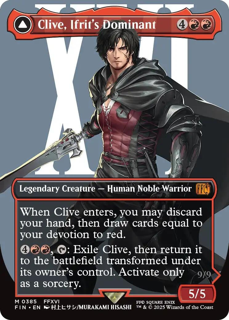 Image for Clive, Ifrit's Dominant (Borderless) (0385) (385) (FIN) - Magic: The Gathering